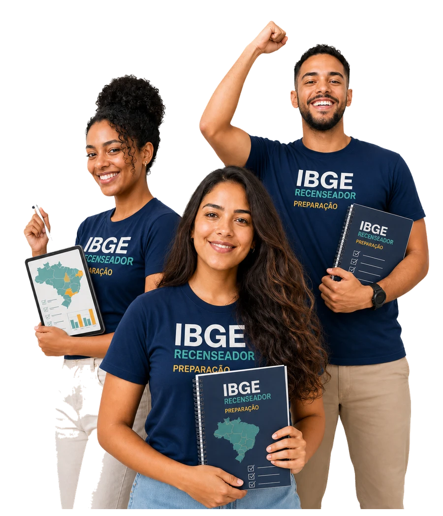 Pessoas com materiais de estudo da Passou Concursos